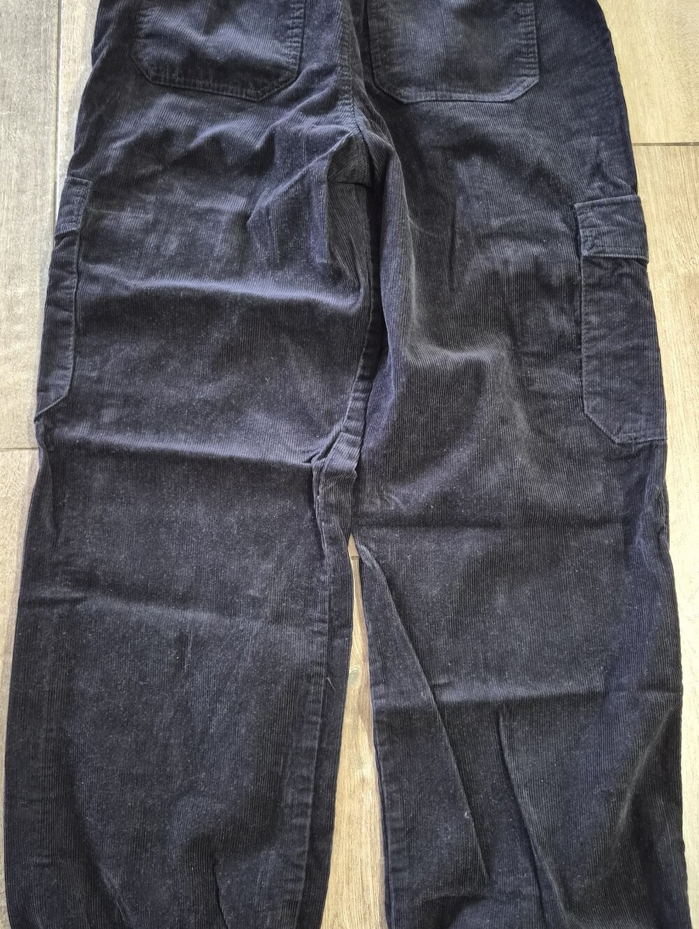 Unionbay Women Corduroy Cargo Straight Leg Black Pants Size 7/28W - Picture 7 of 10